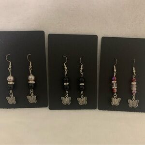 Handmade Butterfly Dangle Earrings